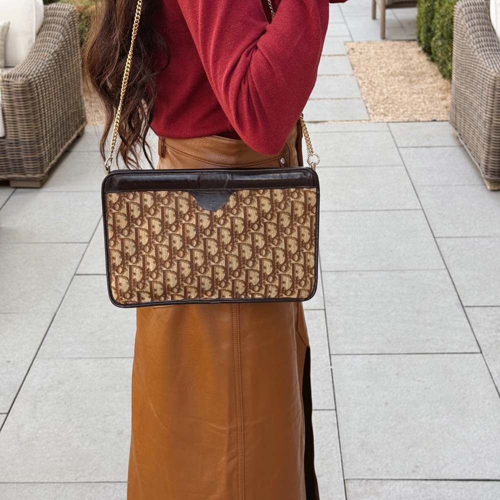 Dior Brown Monogram Crossbody Bag